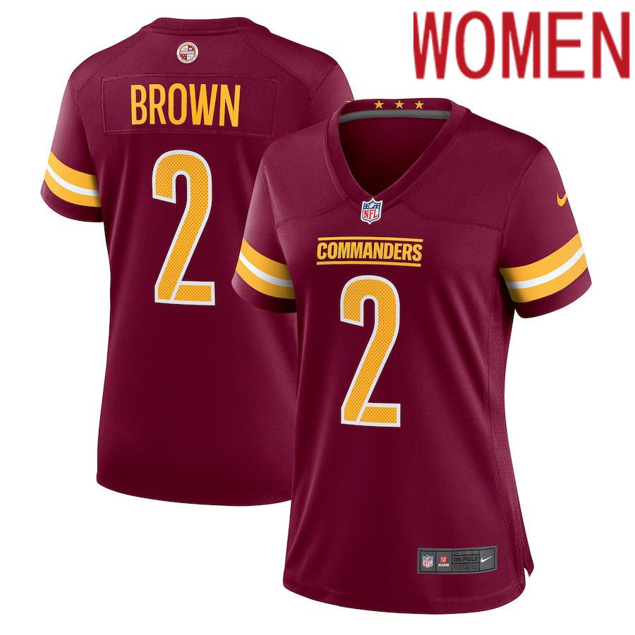 Women Washington Commanders #2 Dyami Brown Nike Burgundy Player Game NFL Jersey->women nfl jersey->Women Jersey